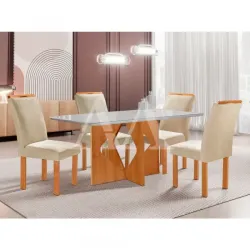 CJ MESA 4C CEL MOVEIS MILAO RETANGULAR 120X80 TAMPO LONDRES PLUS C/VDO