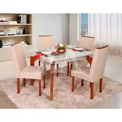 CJ MESA 4C SAO CARLOS ABEILLE RETANGULAR MEL / OFF WHITE