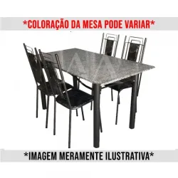 CJ MESA 4C SERRA TUBOS BELGICA NEW GRANITO 115X75 PRIMAVERA PRETO/PRAT