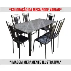 CJ MESA 6C SERRA TUBOS BELGICA NEW GRANITO 140X75 PRIMAVERA PRETO/PRAT