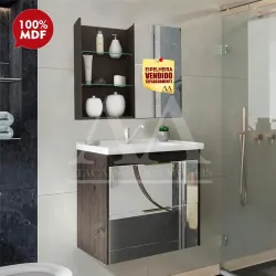 GABINETE P/ BANHEIRO MGM CALIFORNIA 59CM C/ CUBA CAFE