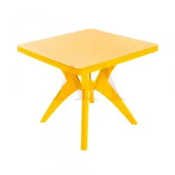 MESA FORTE PLASTICO NATURE QUADRADA AMARELA