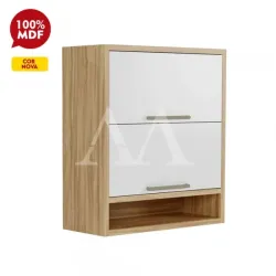 ARMARIO RONIPA 2P. ABRIR BASCULANTE  SYRAH 80CM AMENDOA/BRANCO