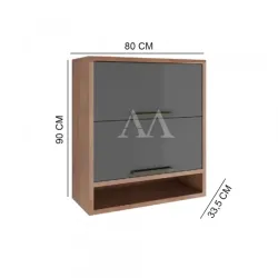 ARMARIO RONIPA 2P. ABRIR BASCULANTE SYRAH 80CM AMENDOA/CHUMBO