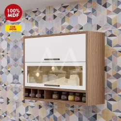 ARMARIO RONIPA 2P. ABRIR BASCULANTE REFLECTA SYRAH 120CM AMENDOA/BRANC