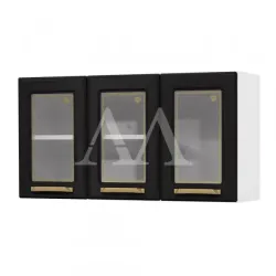 ARMARIO TELASUL TRIPLO MEDIO 3P C/V DIAMANTE NEW BRANCO / PRETO 818007