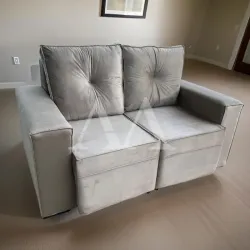 ESTOFADO MALU 2 LUGARES LARA RETRATIL CASTOR VELUDO