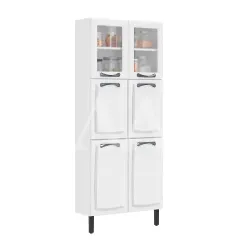 PANELEIRO ITATIAIA 6P. 2 C/ VIDRO NEW PREMIUM 80CM BRANCO 1882