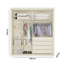 ROUPEIRO 2P CORRER 4G EUROPA LUGANO C/ ESPELHO OFF WHITE