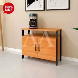 BALCAO DALLA COSTA INDUSTRIAL 2P FREIJO / PRETO