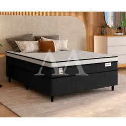 CJ BASE BOX/COLCHAO D26 138X188X72 PLUMATEX SMARTFLEX BLACK