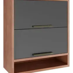 ARMARIO RONIPA GELADEIRA SYRAH 80CM AMENDOA/CHUMBO