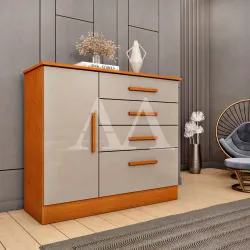 COMODA 4G 1P. ABRIR TCIL CHICAGO C/PES CINAMOMO / OFF WHITE