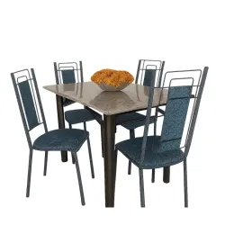 CJ MESA 4C SERRA TUBOS BELGICA NEW GRANITO 115X75 INHAMBU PRETO/BRANCO