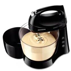 BATEDEIRA MONDIAL B-45-B 2 TIGELAS 3 VEL 400W 127V PRETO