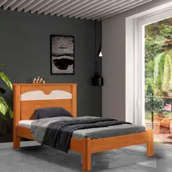 CAMA JA SOLTEIRO LADY NATURE/OFF WHITE