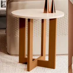 MESA LATERAL JB BECHARA 8002 LUXO OFF WHITE/NATURE