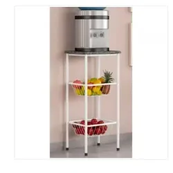 FRUTEIRA SERRA TUBOS 90CM C/GRANITO 2 CESTAS BRANCO