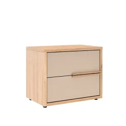 MESA DE CABECEIRA 2G ROBEL CONCEPT PUX PERFIL HANOVER/FENDI LISO