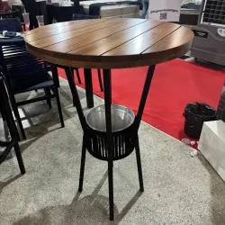 MESA PAONANDA BISTRO BAR C/CORDA RIPADO PRETO FOSCO