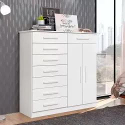 COMODA 8G 2P. ABRIR ALBATROZ NEW VERONA BRANCO