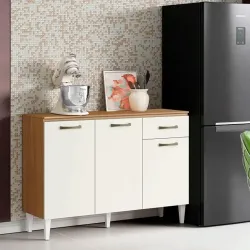 BALCAO ARAMOVEIS 3P 1G ATENAS ATACAMA/OFF WHITE