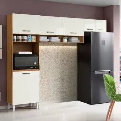 COZINHA ARAMOVEIS COMPACTA AURORA ATACAMA/OFF WHITE