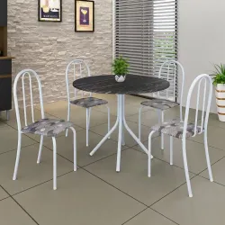 CJ MESA SOMA 4C ANE B 75CM REDONDA PARAOPEBA BRANCO