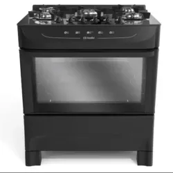 FOGAO 5B MUELLER MFV5BB MESA VIDRO PRETO