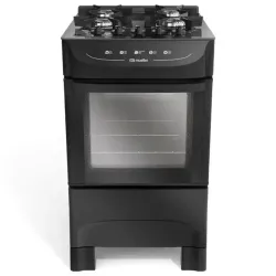 FOGAO 4B MUELLER MFV4BB MESA VIDRO PRETO