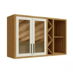 ARMARIO RONIPA 2P. ABRIR REFLECTA TEMPRANILLO 120CM AMENDOA/OFF WHITE