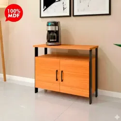 BALCAO DALLA COSTA INDUSTRIAL 2P FREIJO / PRETO