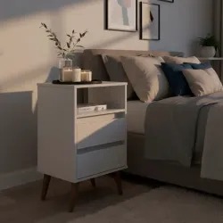 MESA DE CABECEIRA 2G EJ RETRO ROMA BRANCO