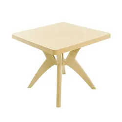 MESA FORTE PLASTICO NATURE QUADRADA BEGE NATURAL