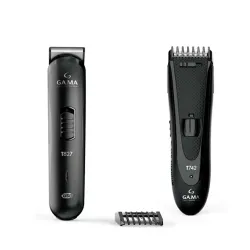 KIT MAQUINA CORTAR CABELO GAMA T747 BLACK TITANIUM USB