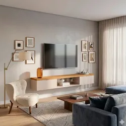 BANCADA SUSPENSA HB ILLUSION 1.8 OFF WHITE / CINAMOMO