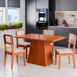 CJ MESA 4C DOBUE CORDOBA 137X80 CINAMOMO/NEVOA BOUCLE