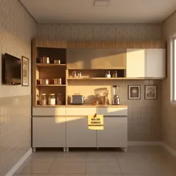 COZINHA NESHER REALEZA PREMIUM 265CM CARVALHO/GREIGE 501236