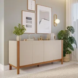 BUFFET CIMOL ARACA NATUAME MADEIRA/OFF WHITE