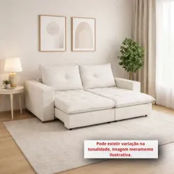 ESTOFADO DESIGN MILANO RETRATIL CAMA MARTE CRU