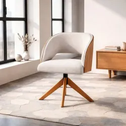 POLTRONA CEL MOVEIS GIRATORIA RAISSA TEC 178 CINAMOMO