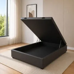 BASE BOX 138X188X39 MEGAFLEX BAU CORINO PRETO