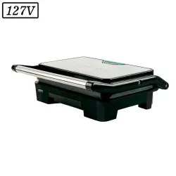 SANDUICHEIRA GRILL MALLORY ASTERIA COMPACT 900W 127V INOX/PRETA