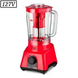 LIQUIDIFICADOR MULTILASER TURBO LQ1003 1000W 8 VEL 127V VERMELHO