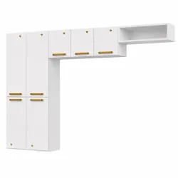 COZINHA TELASUL COMPACTA 09 7P NICHO S/VD DIAMANTE NEW SMART BRANCO 81