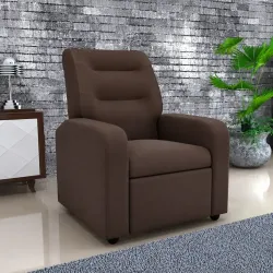 POLTRONA RECLINAVEL MATRIX CLASSIC SUED LIGHT MARROM ESCURO B256