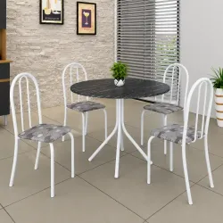 CJ MESA SOMA 4C ANE B 75CM REDONDA PARAOPEBA BRANCO