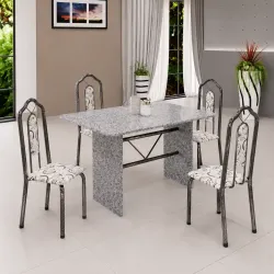 CJ MESA 4C SOMA BIANCA 120X75 RETANGULAR ARABESCO PRATA GRANITO OCRE