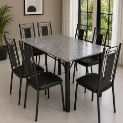 CJ MESA 6C SERRA TUBOS BELGICA NEW GRANITO 140X75 PRIMAVERA PRETO/PRAT
