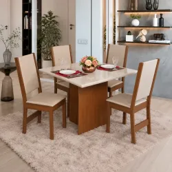 CJ MESA 4C SAO CARLOS LAISE QUADRADA 100X100 NATURALLE / OFF WHITE